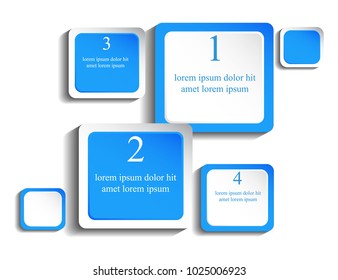 Vector illustration infographics six options. Template for brochure, business, web design