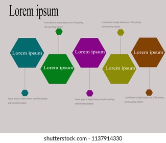 Vector illustration infographics six options. Template for brochure, business, web design