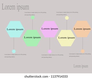 Vector illustration infographics six options. Template for brochure, business, web design
