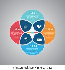Vector illustration infographics six options. Template for brochure, business, web design