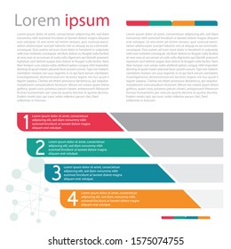 Vector illustration infographics six options. Template for brochure, business, web design