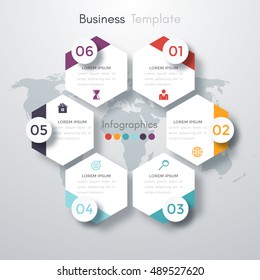 Vector illustration infographics six options