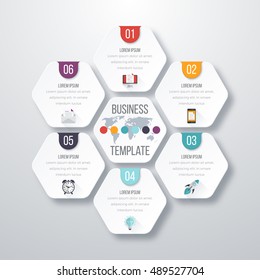 Infografías de Ilustración vectorial Seis opciones