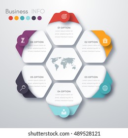 Vector illustration infographics six options