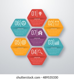 Vector illustration infographics six options