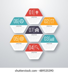 Vector illustration infographics six options
