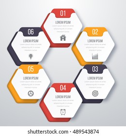 Vector illustration infographics six options