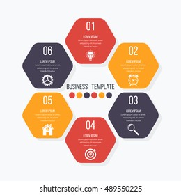 Vector illustration infographics six options