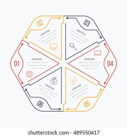 Vector illustration infographics six options