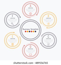 Vector illustration infographics six options