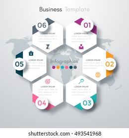Vector illustration infographics six options