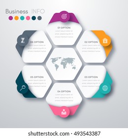 Vector illustration infographics six options