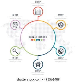 Vector illustration infographics six options