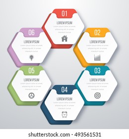 Infografías de Ilustración vectorial Seis opciones