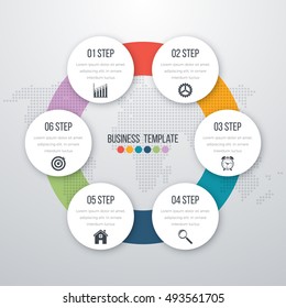 Vector illustration infographics six options