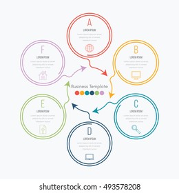 Vector illustration infographics six options