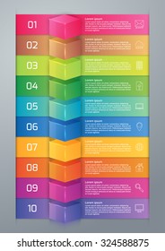 Vector illustration infographics ten options.