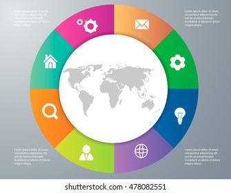 Vector illustration infographics ten options.