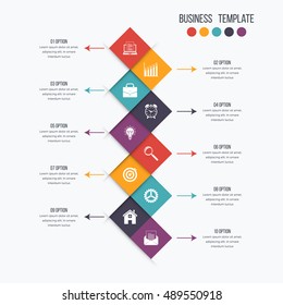 Vector illustration infographics ten options