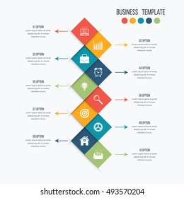 Vector illustration infographics ten options