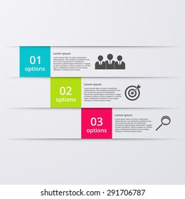 Vector illustration infographics three options.