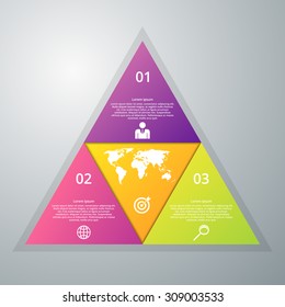 Vector illustration infographics three options.