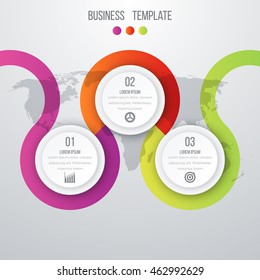 Vector illustration infographics three options. Stock vector