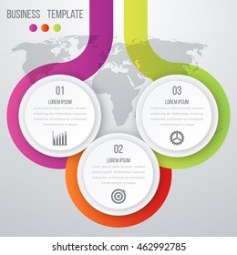 Vector illustration infographics three options. Stock vector