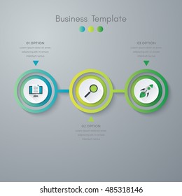 Vector illustration infographics three options. Stock vector