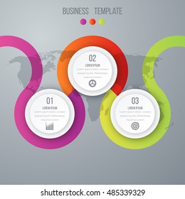 Vector illustration infographics three options. Stock vector