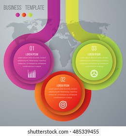 Vector illustration infographics three options. Stock vector