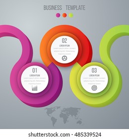 Vector illustration infographics three options. Stock vector