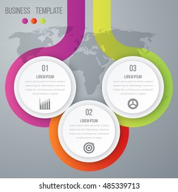 Vector illustration infographics three options. Stock vector