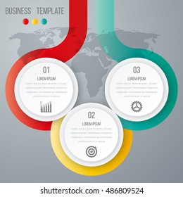 Vector illustration infographics three options. Stock vector
