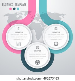 Vector illustration infographics three options. Stock vector