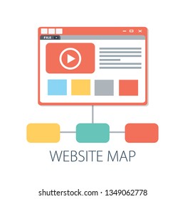 Vector illustration of infographics & website design - browser technology. 