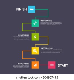 Vector illustration infographics. Infographics for workflow layout, banner, diagram.Beautiful infographics for web design.