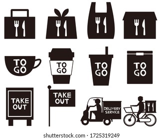 Vector illustration to inform you that you can take home . Take out