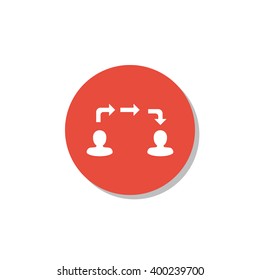 Vector illustration of information exchange icon