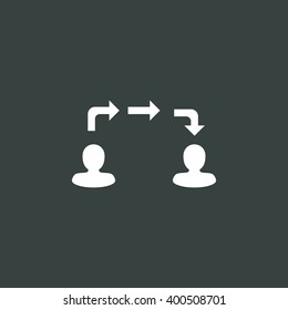 Vector illustration of information exchange icon. Premium quality web icon