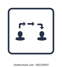 Vector illustration of information exchange icon. Premium quality web icon