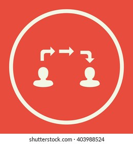 Vector illustration of information exchange icon. Premium quality web icon