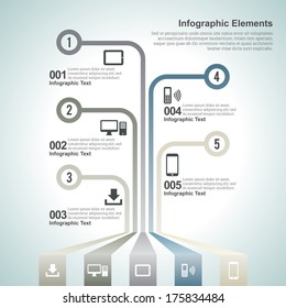 Vector illustration of information graphic, or infographic design elements.