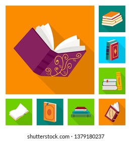 Vector illustration of illustration and information icon. Collection of illustration and cover vector icon for stock.