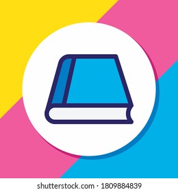 Vector illustration of information icon colored line. Beautiful book element also can be used as book icon element.