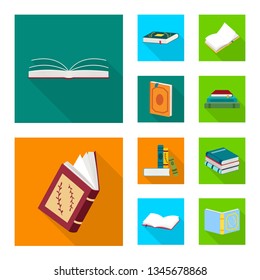 Vector illustration of illustration and information sign. Collection of illustration and cover stock vector illustration.