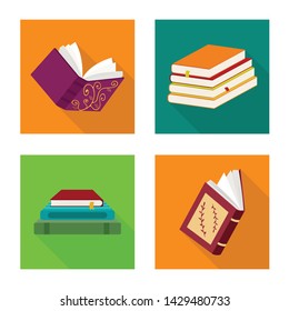 Vector illustration of illustration and information sign. Set of illustration and cover vector icon for stock.