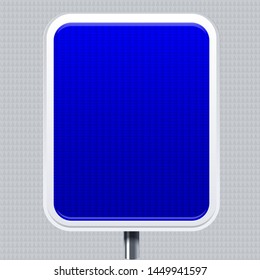 Vector illustration. Information signal. Traffic road signal with reflective texture. Isolated.