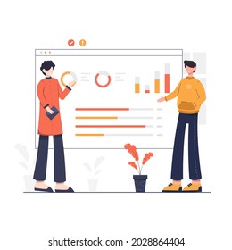 Vector illustration of information strategy can be used for content, materials, lessons, and websites