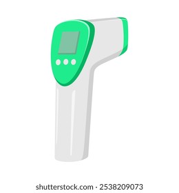 Vector illustration of an infrared thermometer for measuring temperature. Isolated on a white background